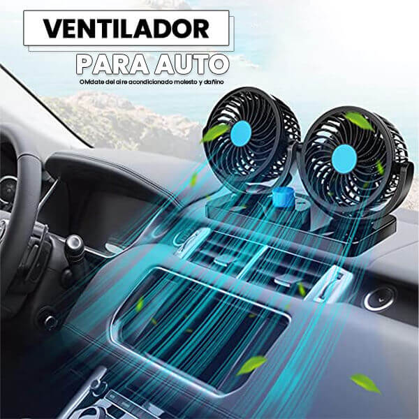 VENTILADOR DOBLE PARA CARRO 360