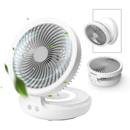 VENTILADOR RECARGABLE INALAMBRICO CON 4 VELOCIDADES LED